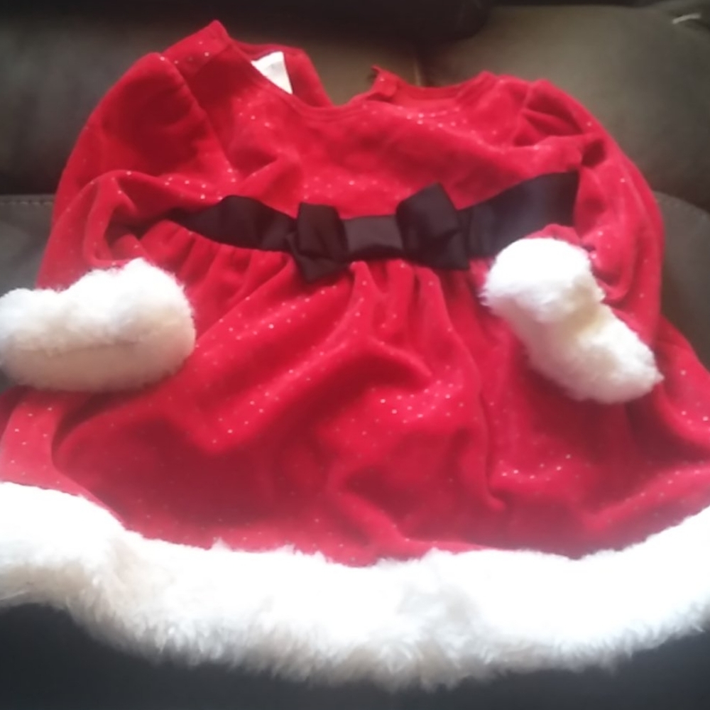 6-9 month Red Santa Dress